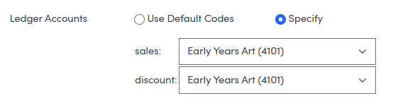 Ledger Codes Configuration