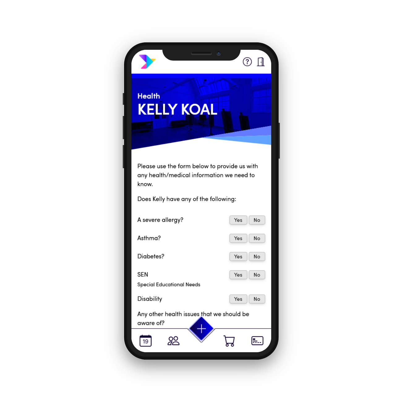 Customer Portal onboarding and health data