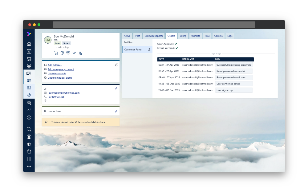 Swiftlier HQ customer user management