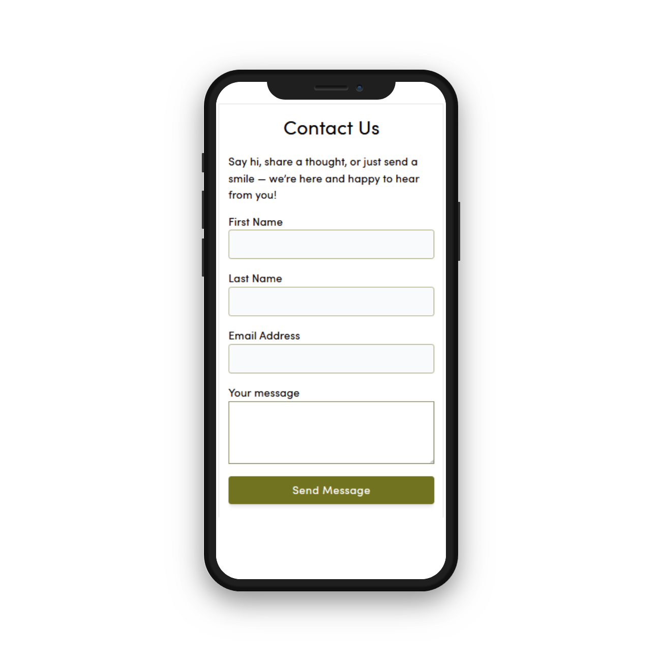 Online Shop contact form